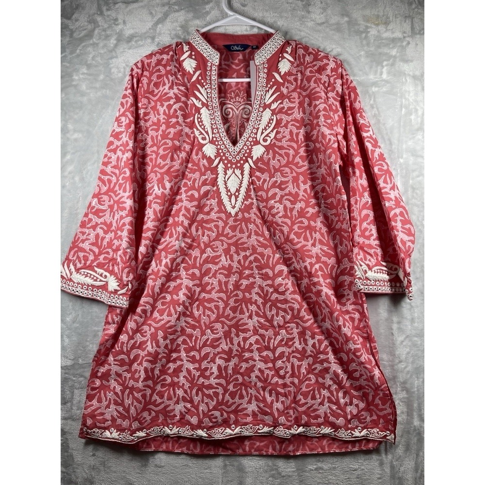 Sulu Collection TUNIC 10 Toni 2 TUNIC NWT Sz 10. Embroidered Cotton Ret $174